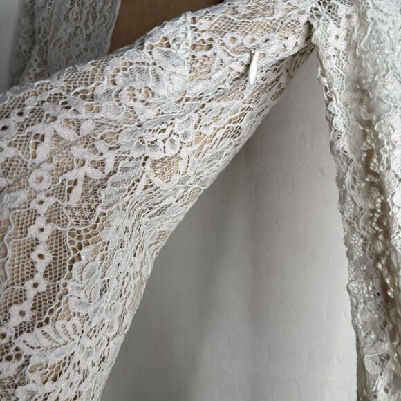 Rumored Cream Lace Mini Dress - Picture 5 of 7